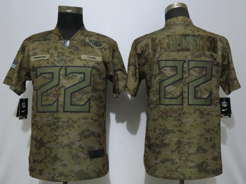 Women Tennessee Titans #22 Henry Nike Camo Salute to Service Limited NFL Jersey
